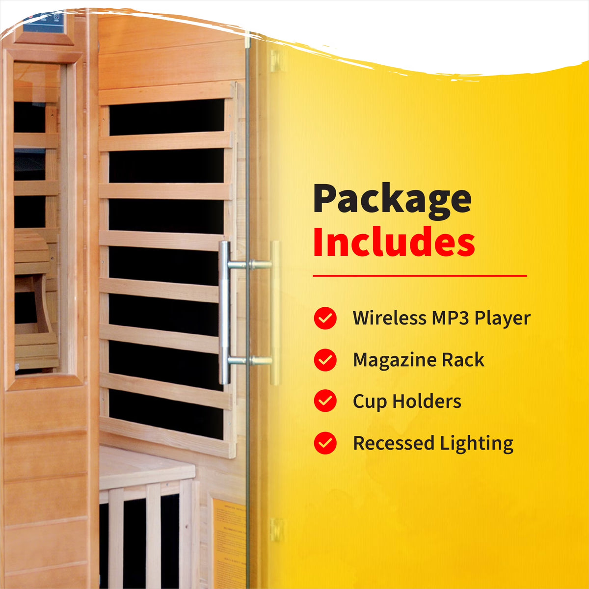 Heatwave 1-2 Person Hemlock Infrared Sauna W/ 5 Carbon Heaters